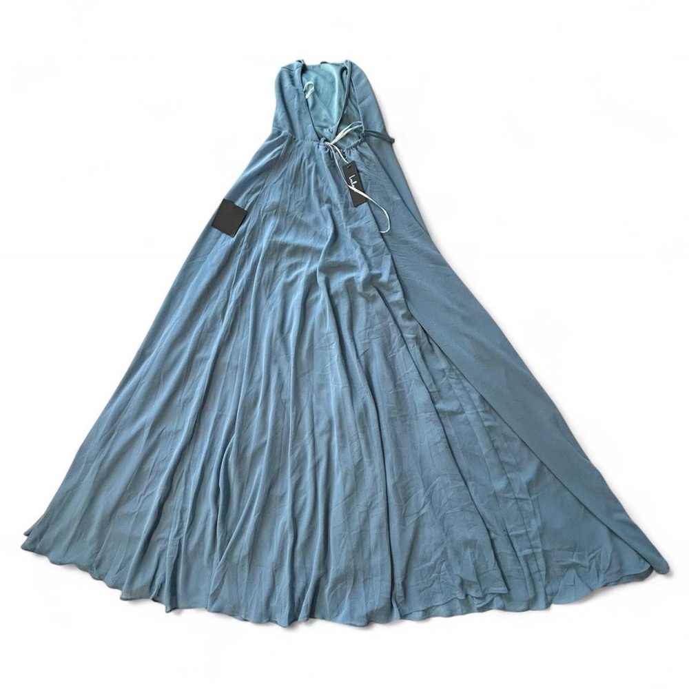 NWT Lulu’s Mythical Kind of Love Slate Blue Maxi Dress Women’s Size XS - Picture 6 of 8